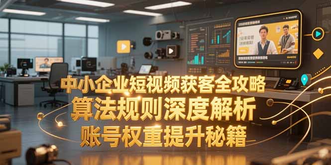 中小企业短视频获客全攻略，算法规则深度解析，账号权重提升秘籍-明楼资源站