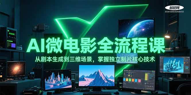 AI微电影全流程课，从剧本生成到三维场景，掌握独立制片核心技术-明楼资源站