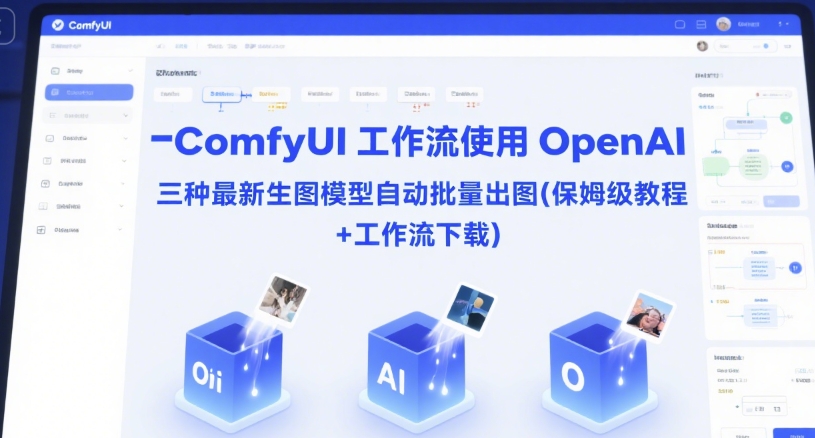 ComfyUI 工作流使用 OpenAI 三种最新生图模型自动批量出图(保姆级教程+工作流下载)-明楼资源站