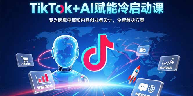 TikTok+AI赋能冷启动课：专为跨境电商和内容创业者设计，全套解决方案-明楼资源站