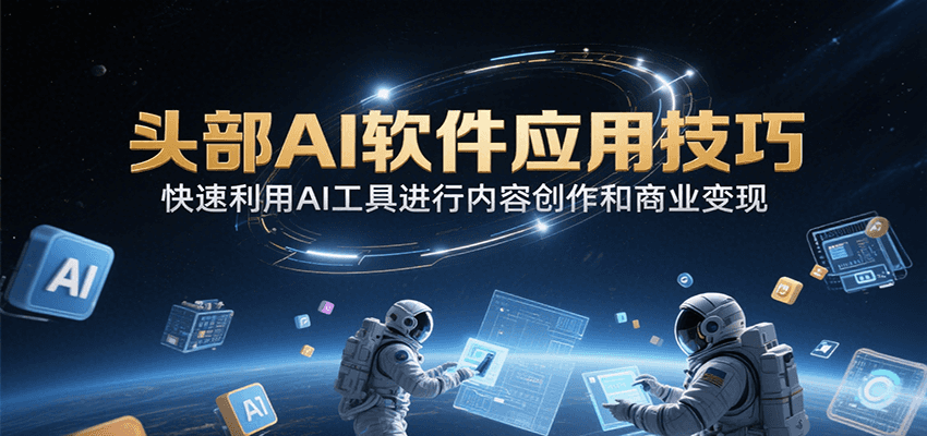 头部AI软件应用技巧，快速利用AI工具进行内容创作和商业变现-明楼资源站