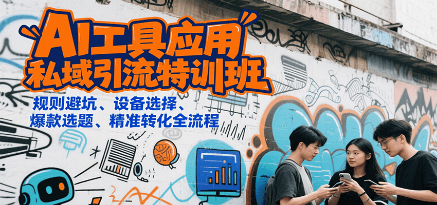 AI工具应用私域引流特训班，规则避坑、设备选择、爆款选题、精准转化全流程-明楼资源站