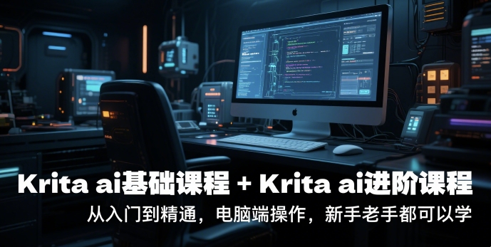 krita ai基础课程+Krita ai进阶课程，从入门到精通，电脑端操作，新手老手都可以学-明楼资源站