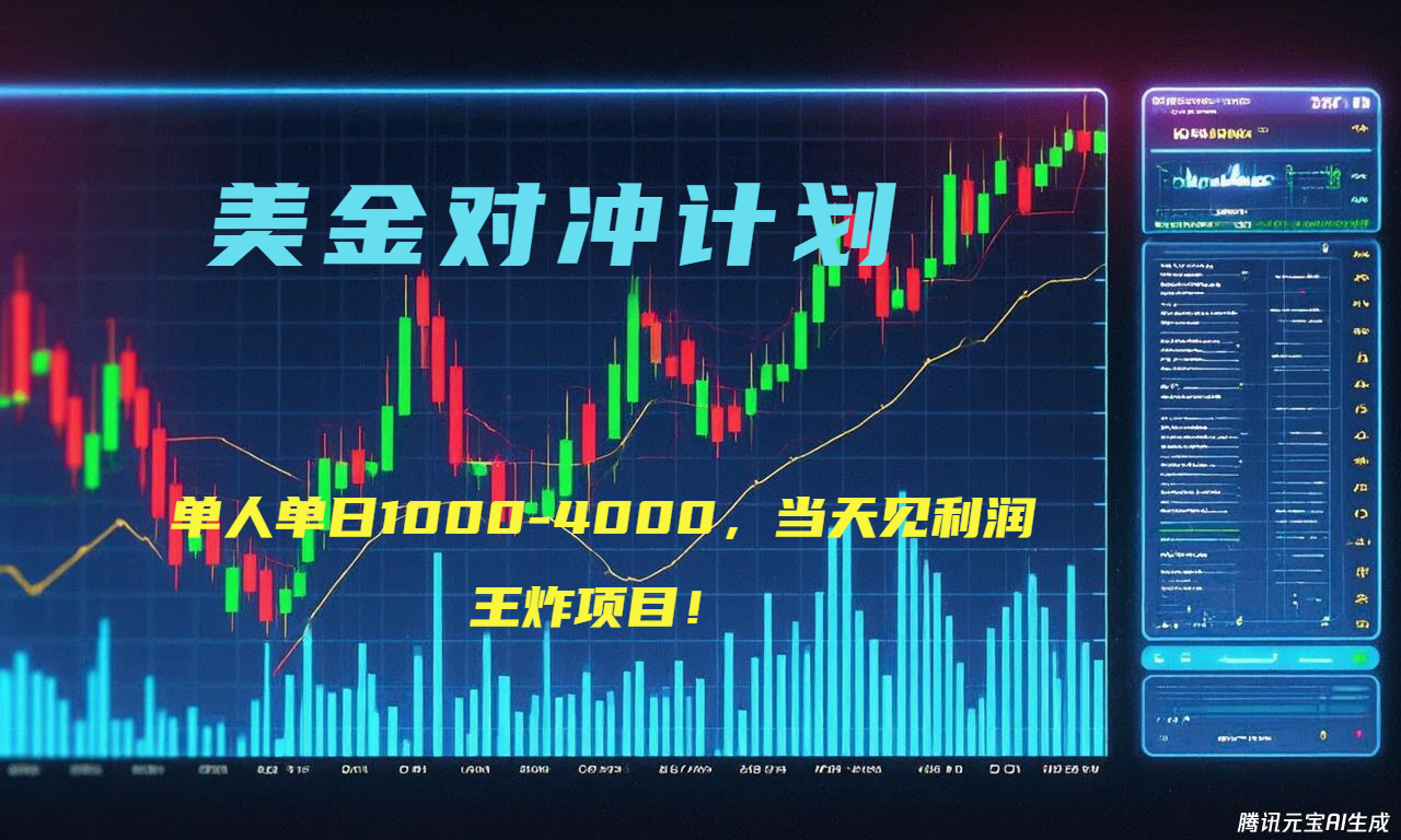 2025年最暴力项目“美金先登计划”最新最强对冲战法，每日实际收益1K-4K-明楼资源站