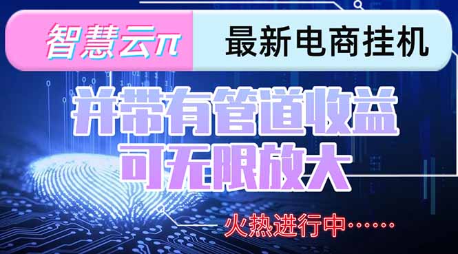 智慧云π电脑挂机单机每天收益300—500+ 并带有团队管道收益 可无限放大-明楼资源站