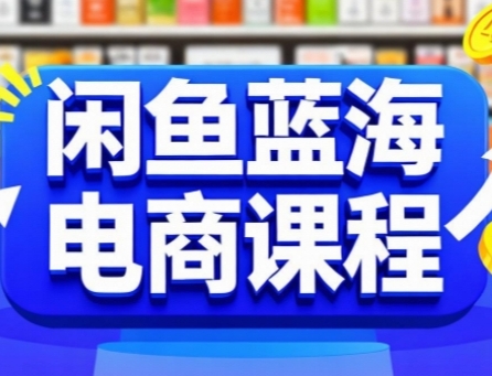 闲鱼蓝海电商课程，手把手助你快速上手，轻松实现闲鱼稳定盈利-明楼资源站
