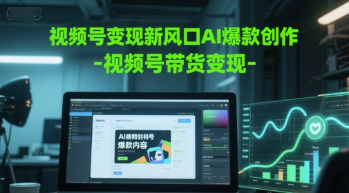 视频号变现新风口AI爆款创作-视频号带货变现-明楼资源站