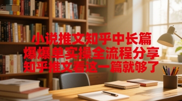 小说推文知乎中长篇爆单实操全流程分享，知乎推文看这一篇就够了-明楼资源站