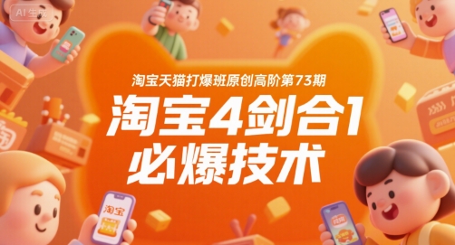 淘宝天猫打爆班原创高阶第73期，淘宝4剑合1必爆技术-明楼资源站