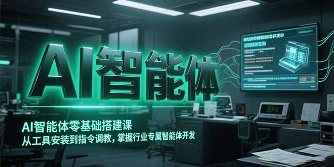 AI智能体零基础搭建课，从工具安装到指令调教，掌握行业专属智能体开发…-明楼资源站