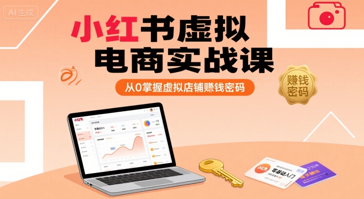 小红书虚拟电商实战课，从0掌握虚拟店铺賺钱密码-明楼资源站