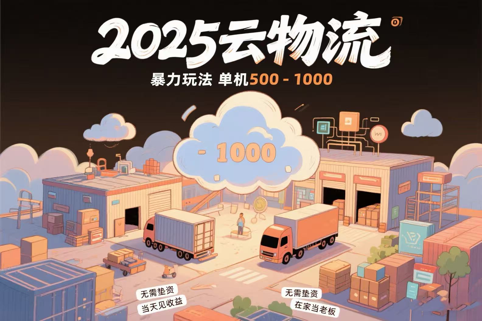 云物流赚差价，项目纯利润500~1000，无需垫资，当天到账。不需要有车，…-明楼资源站