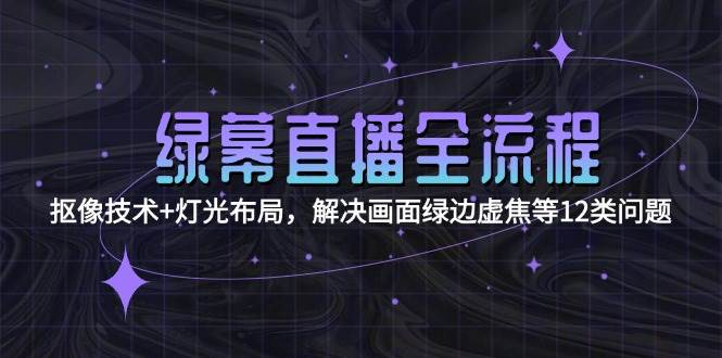 绿幕直播全流程：抠像技术+灯光布局，解决画面绿边虚焦等12类问题-明楼资源站