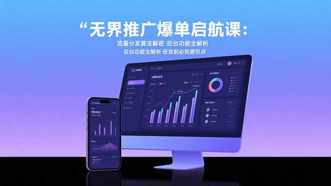 无界推广爆单启航课：流量分发算法解密 后台功能全解析 投放前必知避坑点-明楼资源站