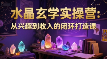 水晶玄学实操营：从兴趣到收入的闭环打造课-明楼资源站