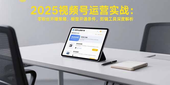 2025视频号运营实战：零粉丝开播策略，橱窗开通条件，剪辑工具深度解析-明楼资源站