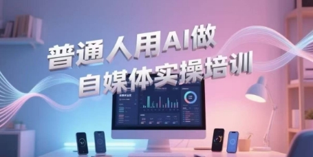 普通人用AI做自媒体实操培训，普通人一个人用ai做自媒体，视频制作、短视频引流、直播带货，轻松入门-明楼资源站