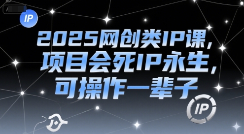 2025网创类IP课，项目会死IP永生，可操作一辈子-明楼资源站