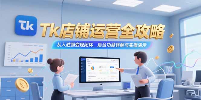 Tk店铺运营全攻略，从入驻到变现闭环，后台功能详解与实操演示-明楼资源站