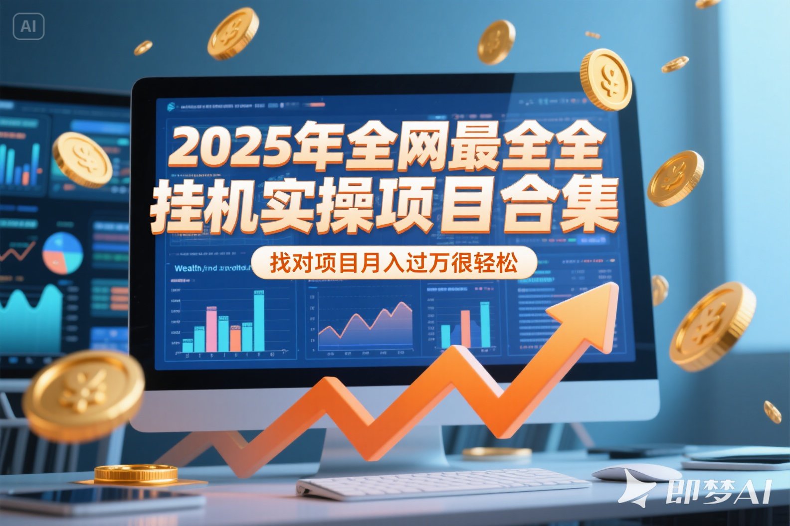 2025年挂机实操项目实操演练，挂机类型，AI直播类型，轻资产创业类型…-明楼资源站
