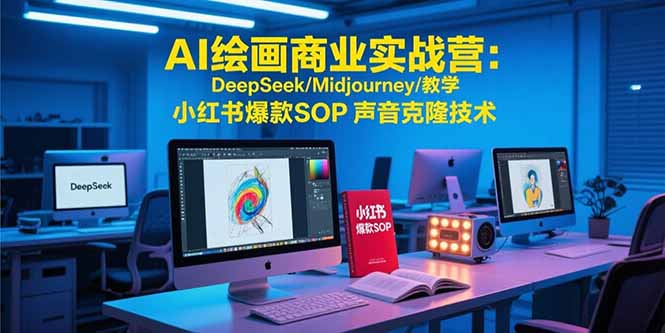 AI绘画商业实战营：DeepSeek/Midjourney/教学 小红书爆款SOP 声音克隆技术-明楼资源站
