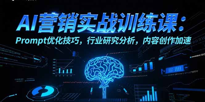 AI营销实战训练课：Prompt优化技巧，行业研究分析，内容创作加速-明楼资源站