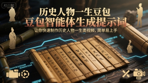 历史人物一生豆包智能体生成提示词，让你快速制作历史人物一生类视频，简单易上手-明楼资源站