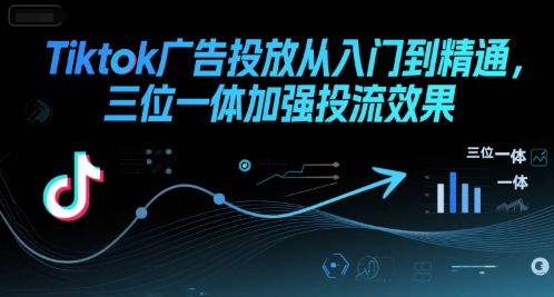 Tiktok广告投放从入门到精通，三位一体加强投流效果-明楼资源站