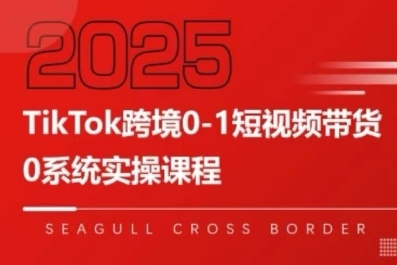 TikTok跨境0-1短视频带货，系统拆解TikTok跨境带货全链路，实现跨境可持续盈利-明楼资源站