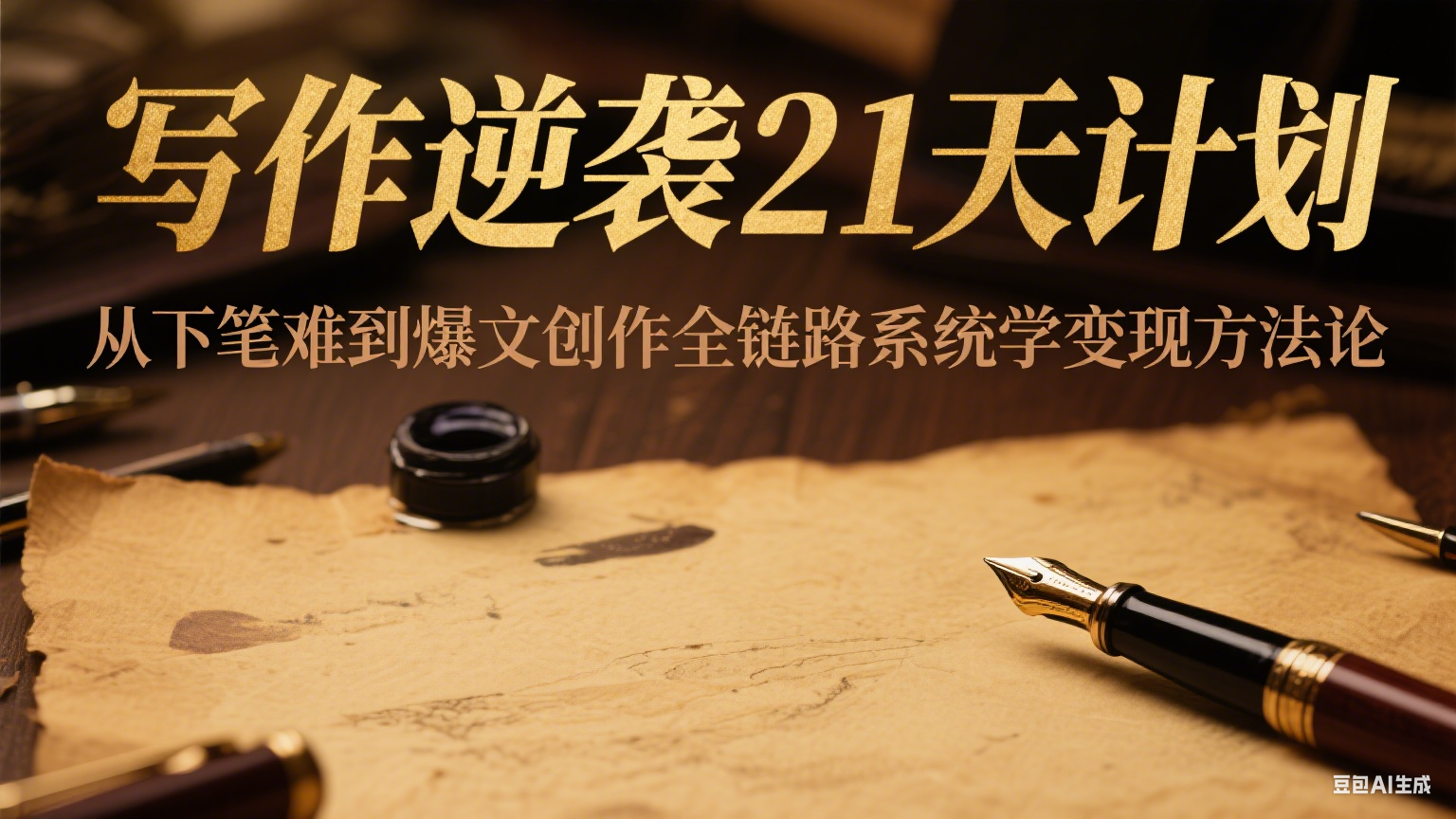 写作逆袭21天计划：从下笔难到爆文创作全链路系统学变现方法论-明楼资源站