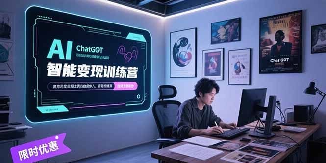 AI智能变现训练营，ChatGPT写作变现，电影解说制作，图文带货方法论-明楼资源站