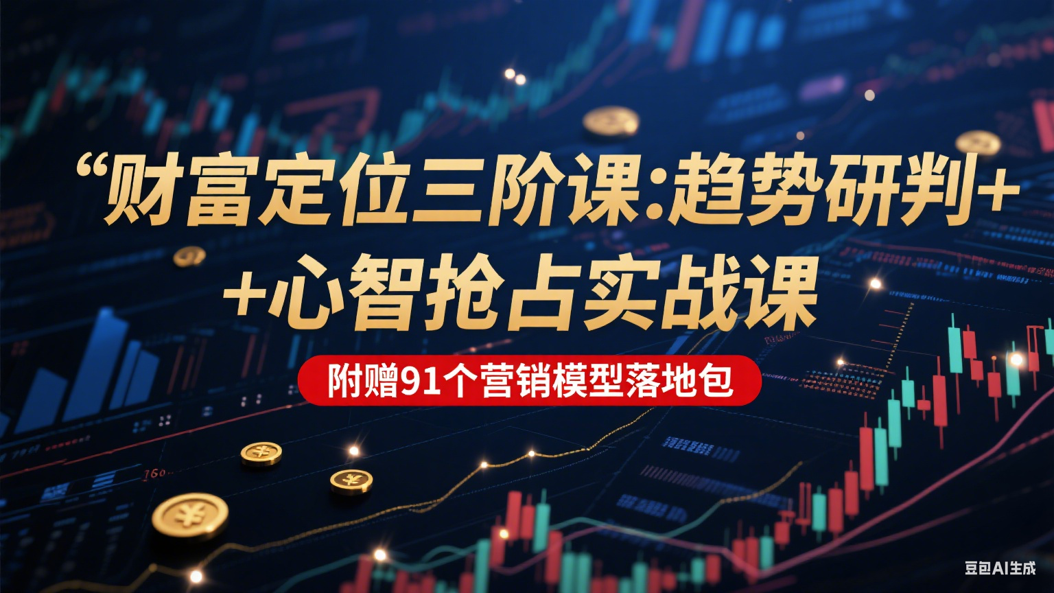财富定位三阶：趋势研判 + 心智抢占实战课，附赠91个营销模型落地包-明楼资源站