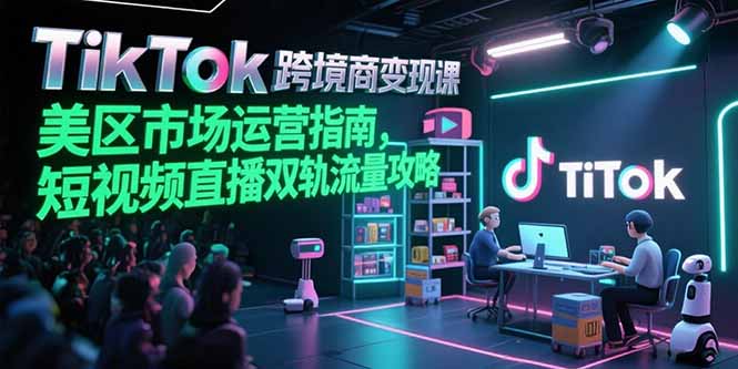 TikTok跨境电商变现课，美区市场运营指南，短视频直播双轨流量攻略-明楼资源站
