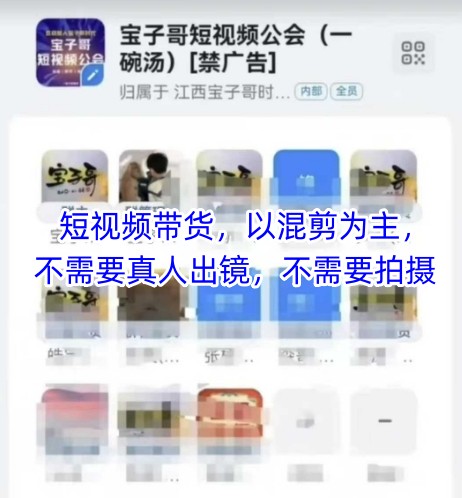 宝子哥头部团队短视频带货，以混剪为主，不需要真人出镜，不需要拍摄【更新6月】-明楼资源站