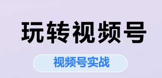 玩转视频号，视频号实战系列课-明楼资源站