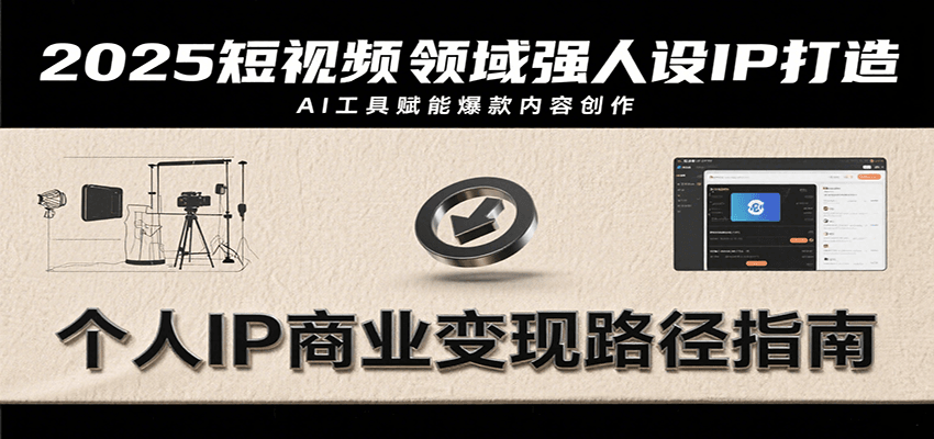 2025短视频领域强人设IP打造，结合爆款案例与AI工具应用，从个人出镜到商业成交转化-明楼资源站