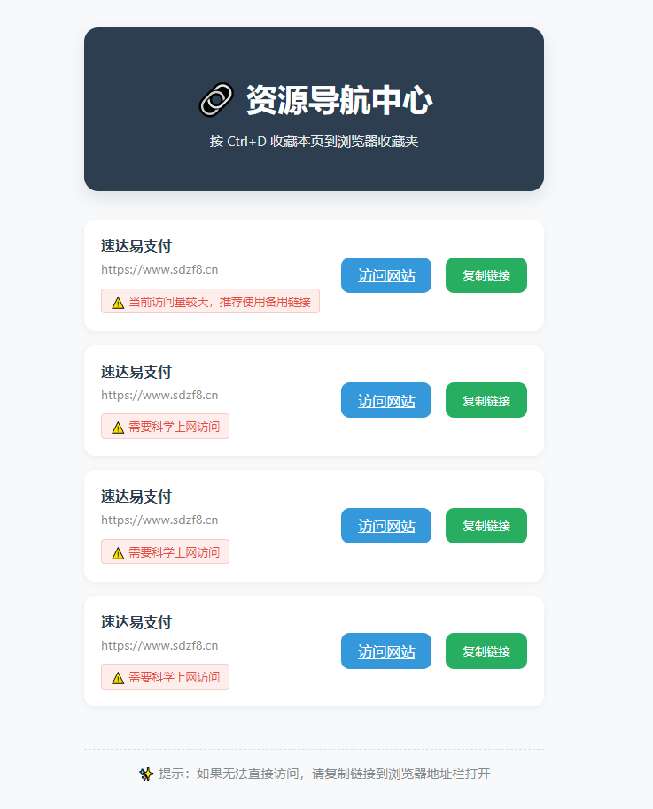 2025年HTML发布页原创源码-明楼资源站