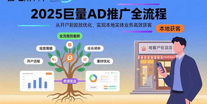 2025巨量AD推广全流程，从开户到投放优化，实现本地实体业务高效获客-明楼资源站